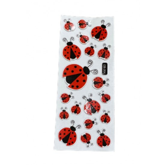 Ticon Puffy Sticker Uğur Böceği - 6 adet