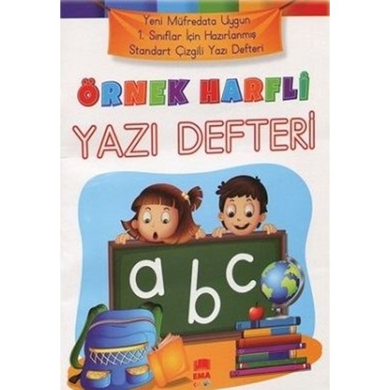 Ema - A4 Dik Temel Çizgiden Dik Harfli Defter - 2 adet