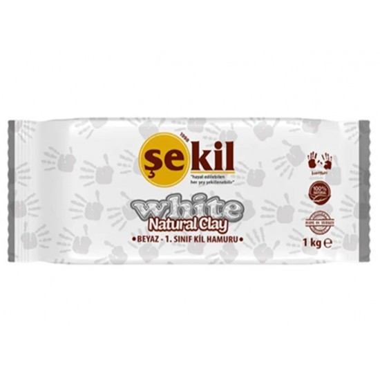 Şekil Seramik Kil Hamuru 1000 Gr Beyaz 1 kg