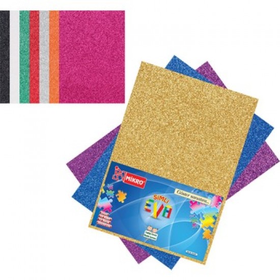 Mikro Yapışkanlı Simli Eva 50X70 - 10Lu