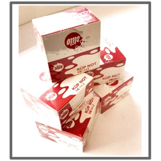 Stilo Küp Blok Renkli 8X8 - 3 adet