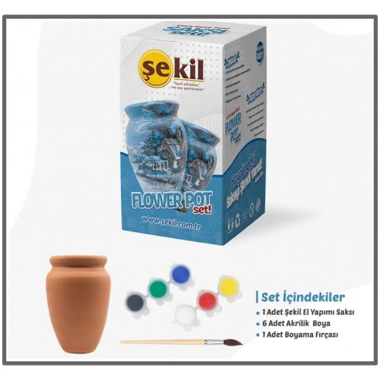 Şekil Saksı Boyama Seti