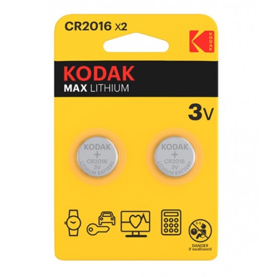 Kodak Para Pil Cr2016 2Li - 2 adet (4 adet)