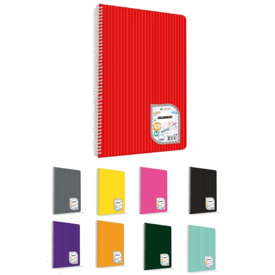 Çınar Colormaxi 72 Yaprak Çizgili A4 Defter Pp Kapak Spiralli