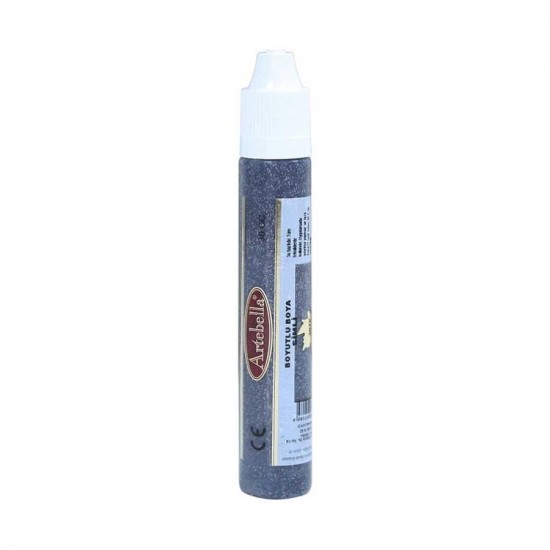 Artebella Boyutlu Boncuk Boya 30 cc Simli Siyah