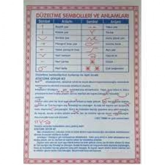 Düzeltme Sembolleri Çıtalı 35X50