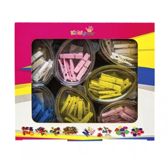 Kiddy World Ahşap Mandal Küçük - 1 kutu