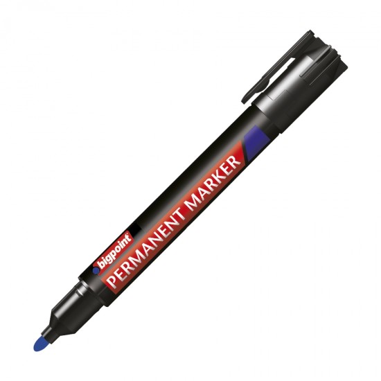 Bigpoint Permanent Markör Yuvarlak Uçlu Mavi - 3 adet Bigpoint Permanent Markör Yuvarlak Uçlu Mavi