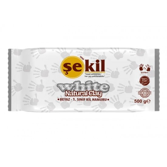 Şekil Seramik Kil Hamuru 500 Gr Beyaz