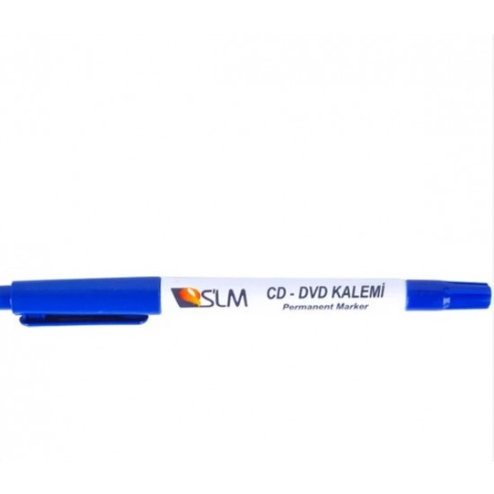 Slm Asetat Kalemi Çift Taraflı Mavi