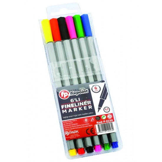 Fixpoint Fineliner 6Lı Renkli Kalem