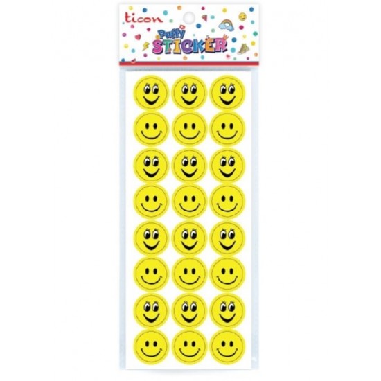 Ticon Sticker Gülen Yüz - 3 adet