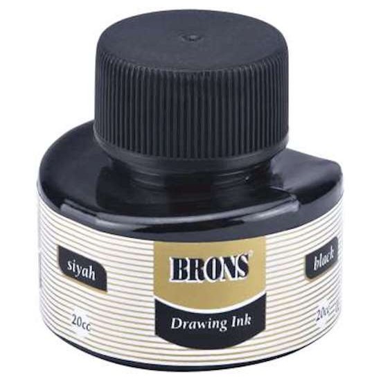 Brons Çini Mürekkebi Siyah 20 cc