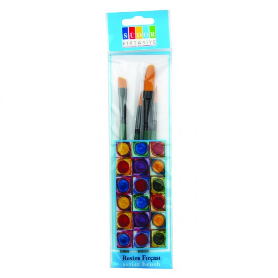 Südor Set 5 Hobi Fırçası 4 Lü Kızıl Kaliteli