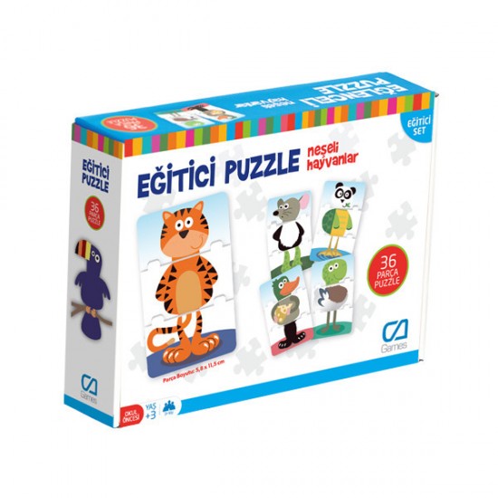 Ca Games Eğitici Puzzle Neşeli Hayvalar 36 Parça