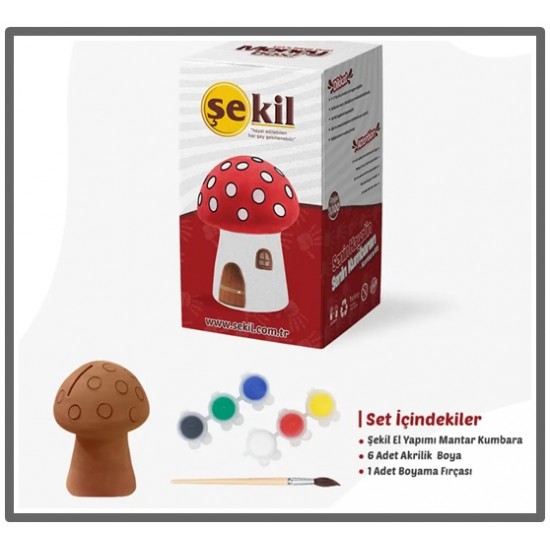 Şekil Mantar Kumbara Boyama Seti