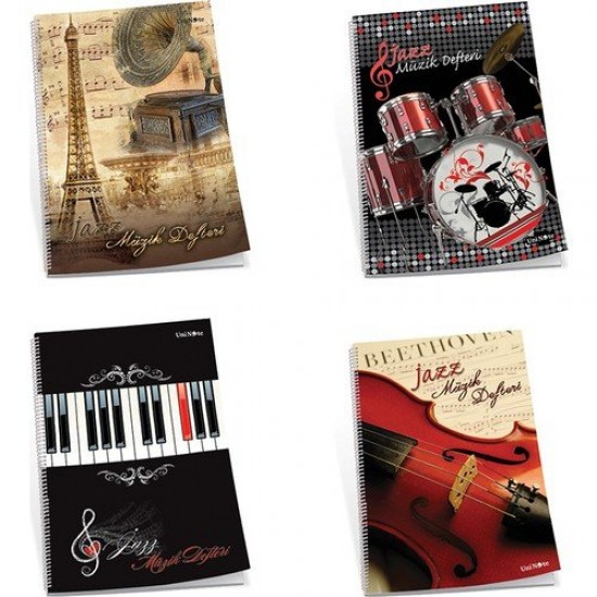 Çınar Jazz 30 Yaprak A4 Spiralli Müzik Defteri
