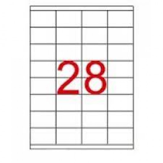 Ekstrafix A4 Lazer Etiket 5,25cmX4,1cm 100 sayfa 2800 etiket
