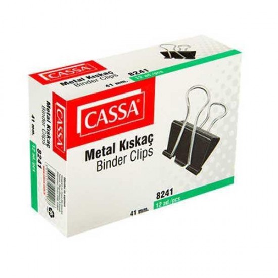 Cassa Çelik Kıskaç 41Mm Siyah 12'Li