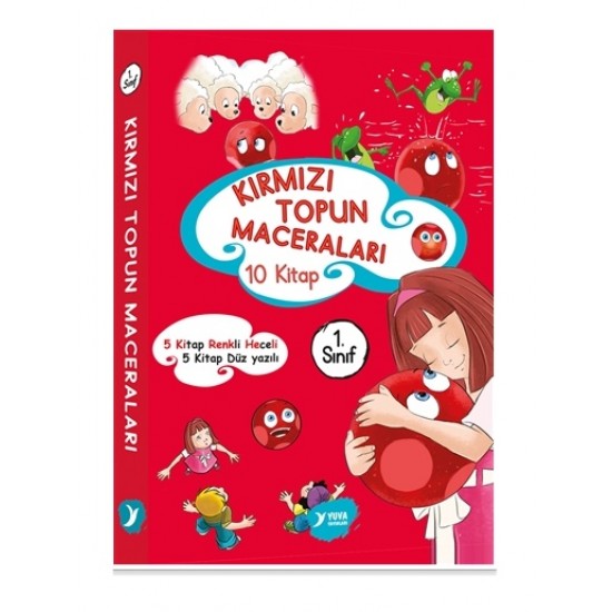 Yuva - Kırmızı Topun Maceraları Hikaye Kitabı 10 Kitap 1.Sınıf Yuva - Kırmızı Topun Maceraları Hikaye Kitabı 10 Kitap 1.Sınıf